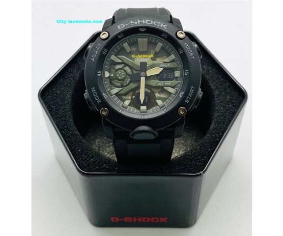 G-SHOCK GA-2000SU-1ADR Carbon Core Guard Analog-Digital Camouflage Dial & Matte Black Resin Men’s Watch