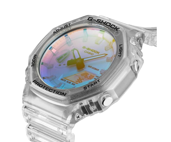 G-SHOCK GA-2100SRS-7ADR Iridescent Color Analog-Digital Skeleton Resin Men’s Watch