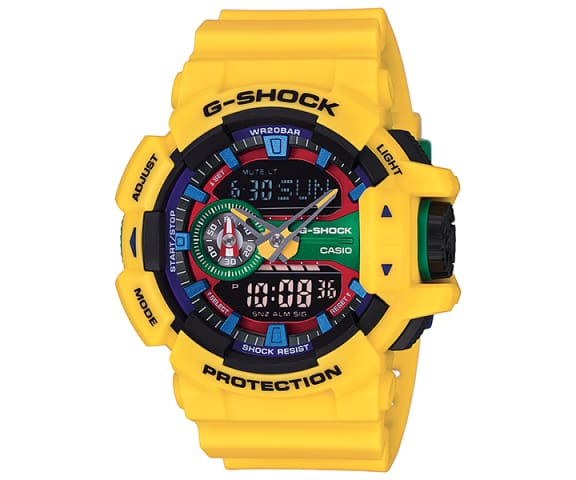 G-SHOCK GA-400-9ADR Analog-Digital Yellow Resin Mens Watch
