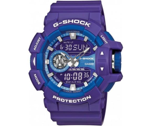 G-SHOCK GA-400A-6ADR Analog-Digital Violet Resin Mens Watch