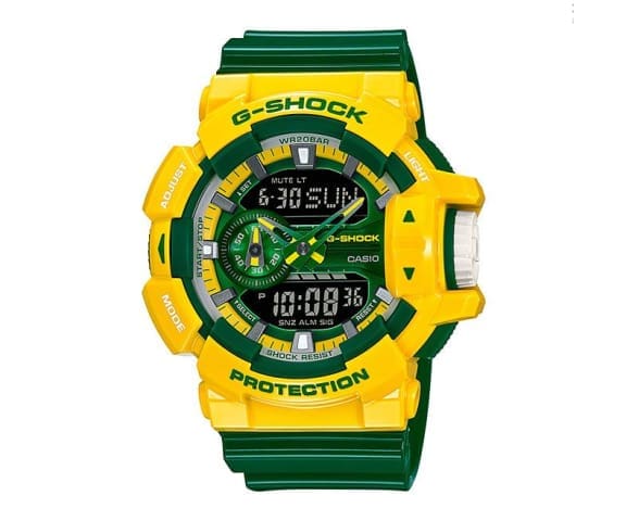 G-SHOCK GA-400CS-9ADR Analog-Digital Yellow & Green Resin Men’s Watch