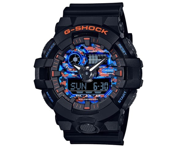 G-SHOCK GA-700CT-1ADR Analog-Digital Multi Color Dial Black Resin Men’s Watch
