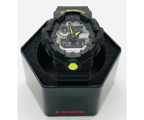G-SHOCK GA-700DC-1ADR Analog-Digital Illuminator Vivid Yellow & Black Resin Men’s Watch