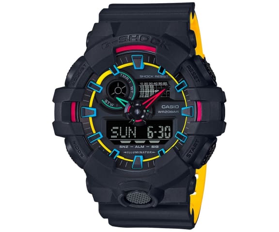 G-SHOCK GA-700SE-1A9DR Analog-Digital Black & Yellow Mens Watch