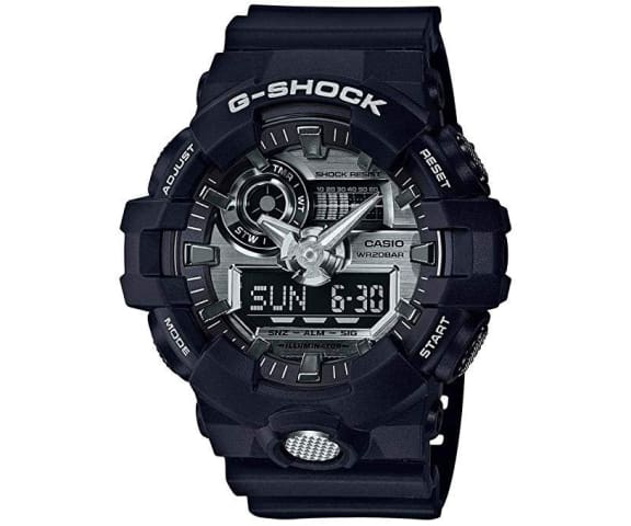 G-SHOCK GA-710-1ADR Analog-Digital Silver Dial Black Resin 20 Bar Men’s Watch