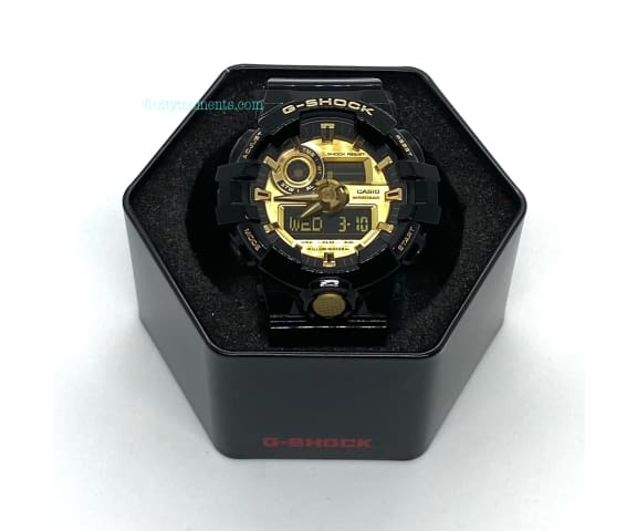 G-SHOCK GA-710GB-1ADR Analog-Digital Black & Gold Resin Men’s Watch