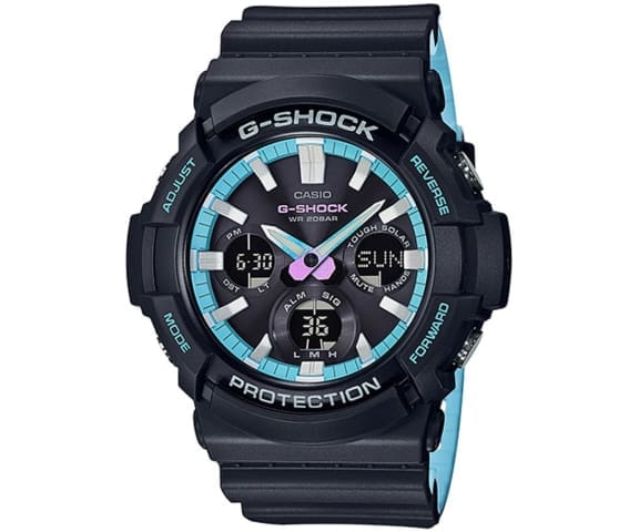 G-SHOCK GAS-100PC-1ADR Analog-Digital Solar Black & Blue Men’s Watch