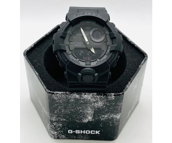 G-SHOCK GBA-800-1ADR G-Squad Bluetooth Analog-Digital Matt Black Men’s Resin Watch