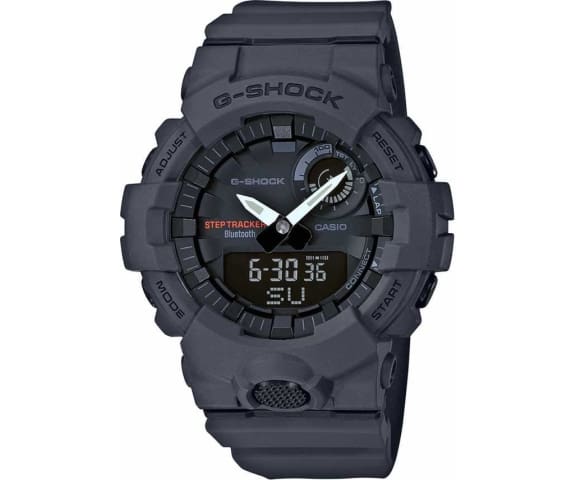 G-SHOCK GBA-800-8ADR G-Squad Step-Tracker Analog-Digital Orange Mens Watch