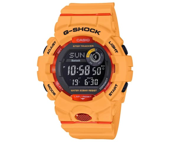 G-SHOCK GBD-800-4DR G-Squad Step-Tracker Bluetooth Digital Peach Mens Watch