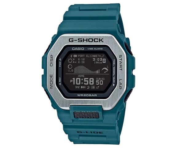 G-SHOCK GBX-100-2DR G-Lide Digital Teal Resin Surf Men’s Watch