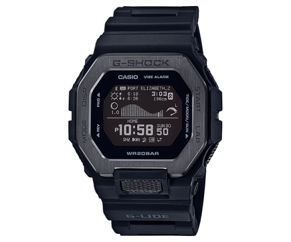 G-SHOCK GBX-100NS-1DR G-Lide Bluetooth Digital Black Resin Men’s Watch