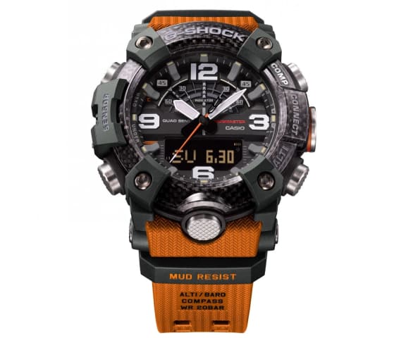 G-SHOCK GG-B100-1A9DR Master of G Mudmaster Carbon Core Orange Men’s Watch