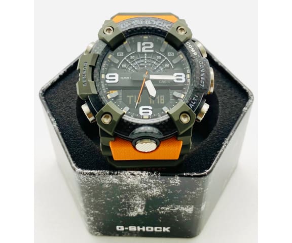 G-SHOCK GG-B100-1A9DR Master of G Mudmaster Carbon Core Orange Men’s Watch