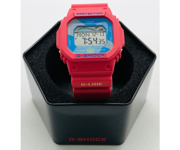 G-SHOCK GLX-5600VH-4DR G-Lide Digital Tide Graph Pink Resin Unisex Watch