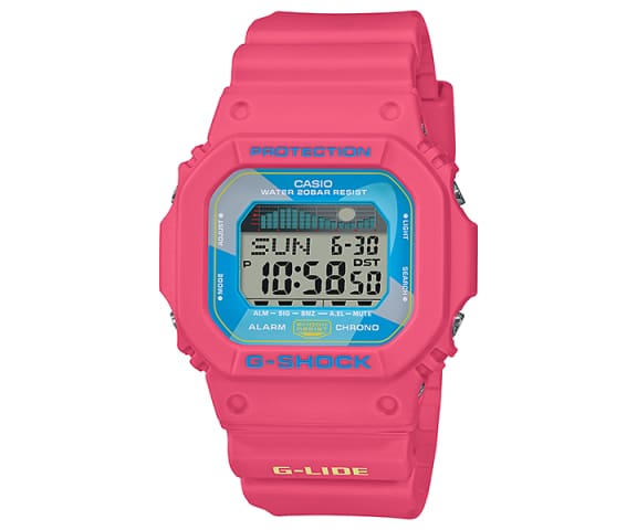 G-SHOCK GLX-5600VH-4DR G-Lide Digital Tide Graph Pink Resin Unisex Watch