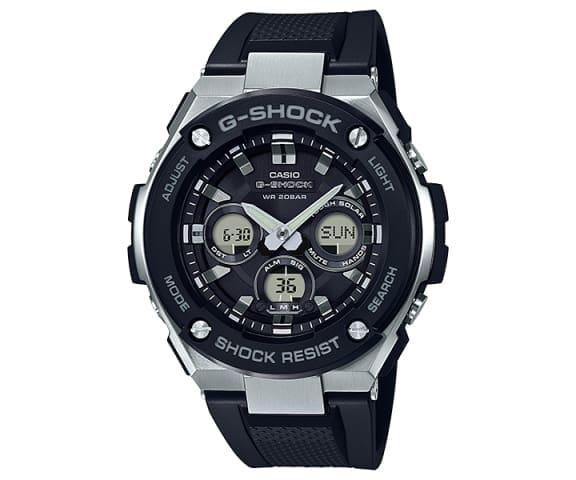 G-SHOCK GST-S300-1ADR G-Steel Analog-Digital Solar Black Resin Men’s Watch