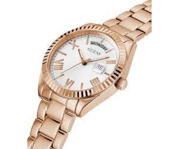 GUESS GW0308L3 Luna Analog White Dial Rose Gold Stainless Steel Women’s Watch
