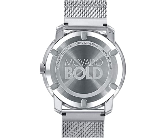 MOVADO 3600260 Bold Analog Quartz Silver Dial Mesh Steel Men’s Watch
