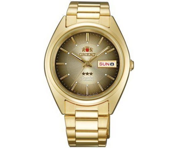 ORIENT FAB00004 3 Star Analog Automatic Gold Stainless Steel Men’s Watch