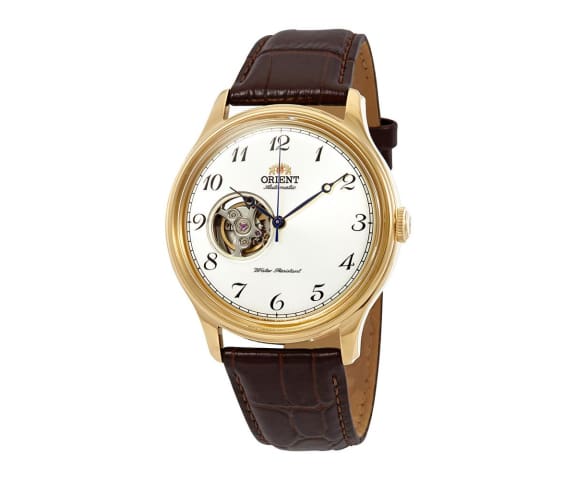 ORIENT RAAG0013 Analog Automatic Open Heart Dial Brown Leather Men’s Watch