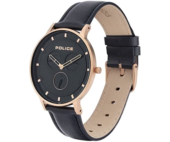POLICE PL15968JSR/03 Berkeley Analog Chronograph Blue Leather Strap Men’s Watch