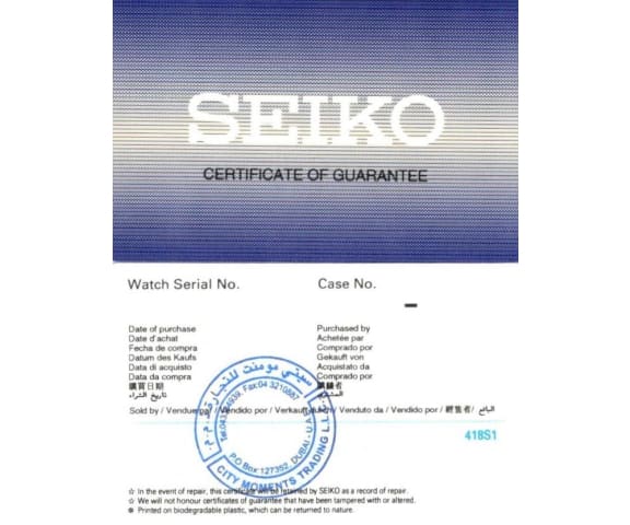 SEIKO SKS603P1 Chronograph Quartz Analog Stainless Steel Blue Dial Men’s Watch
