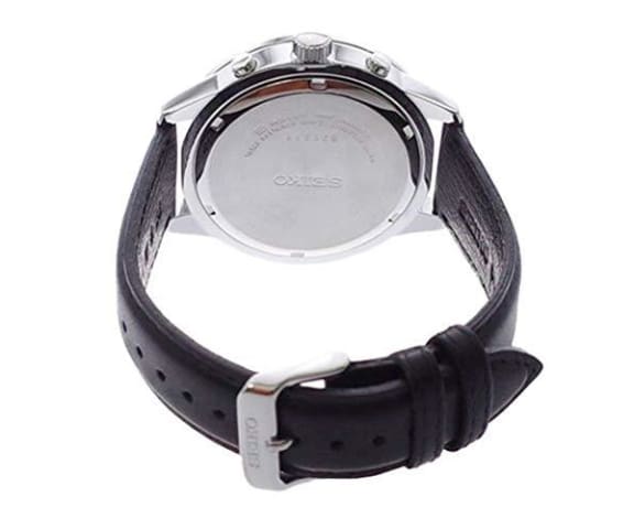  SEIKO SKS649P1 Analog Chronograph Quartz Black Dial Leather Men's Watch