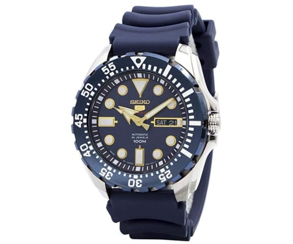 SEIKO SRP605J2 Automatic Analog Rubber Strap Blue Dial Mens Watch