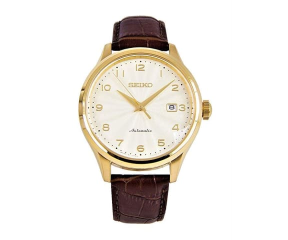 SEIKO SRPC22J1 Automatic Analog Leather Brown & Gold Dial Mens Watch