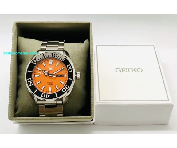 SEIKO SRPC55J1 Analog Automatic Orange Dial Stainless Steel Men’s Watch