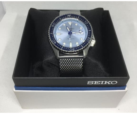 SEIKO SRPE77K1 5 Sports Automatic Blue Dial Mesh Steel Men’s Watch
