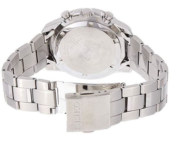 SEIKO SSB025 Chronograph Analog Stainless Steel White Dial Mens Watch