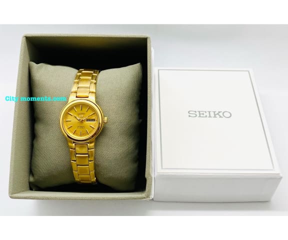 SEIKO SYME46K1 Analog Automatic Gold Dial Stainless Steel Women’s Watch